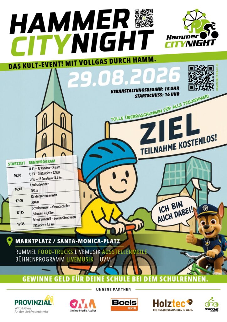 Vollständige Vorschau des Hammer City Night A3-Flyers Kids